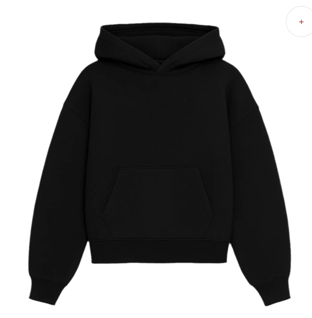SUDADERA REGULAR 330 GSM NEGRO
